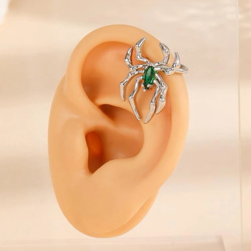 π·οΈ Awesome Jeweled Metallic Pierce-less Spider Ear Cuff π·οΈ